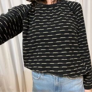 Karen Scott Black and white Striped Sweater